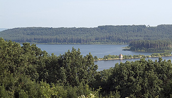Großer Brombachsee - Damm aus Sicht Absberg