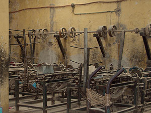 Yucatan - Hacienda Aké - Maschine zur Sisal - Kordelherstellung