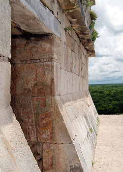 Yucatan - Chichen Itza - Wandgemälde im Tempel auf der großen Pyramide