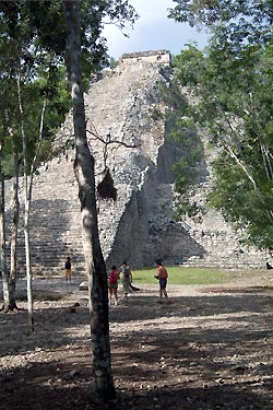Yucatan - Coba - 42 Meter hohe Pyramide der Nohoch Mul Gruppe
