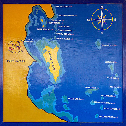 Ägypten 2006 - Safaga - Riffkarte der Region Safaga