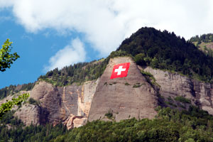 Schweiz 2004 - Vierwaldstättersee - Schweizer Fahne
